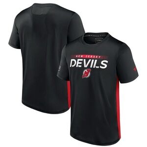 Fanatics New Jersey Devils Black and Red Tee
